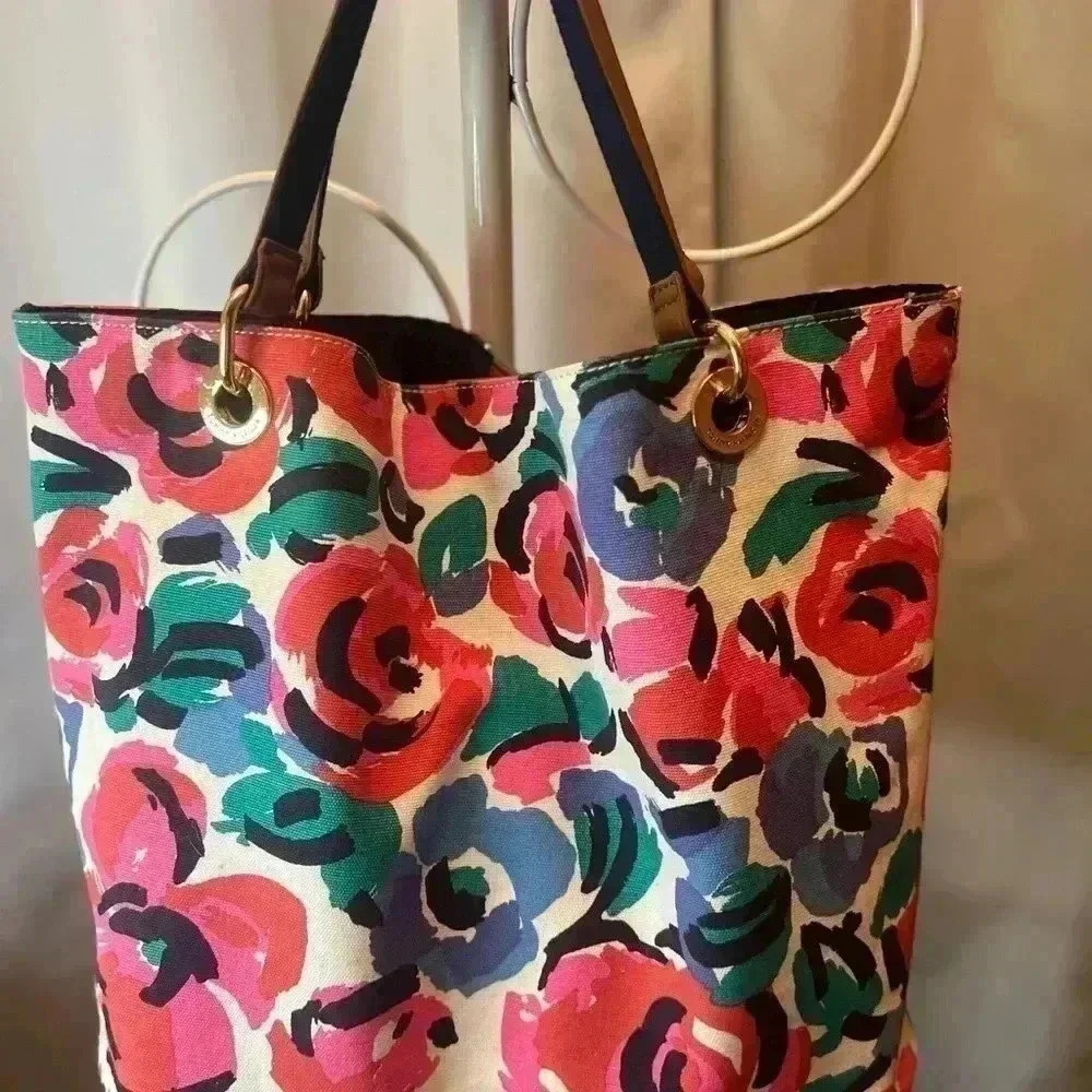 Tommy Hilfiger Canvas Floral Tote - Picture 11 of 11